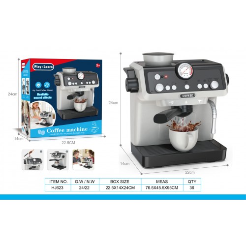 Coffee Maker Gray with Light and Sound Function
