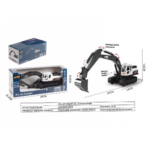 Metal Excavator White