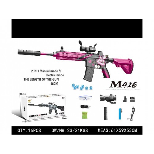 M416 Pink Water Pellet Rifle + Accessories