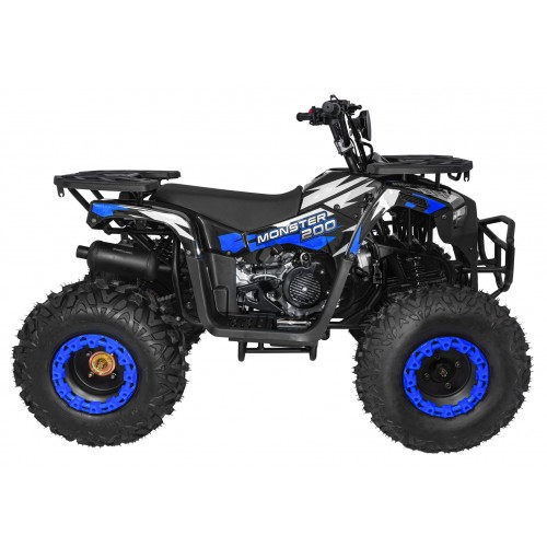 200CC MONSTER Blue Petrol Quad Bike