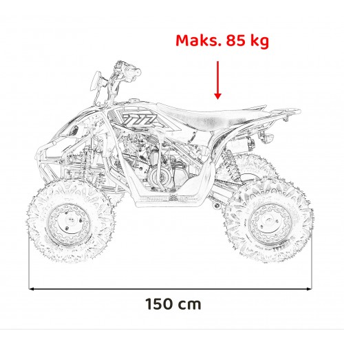 DESERT STORM LIFT Red Petrol Quad Bike