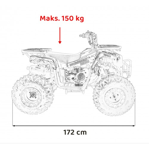 Quad Bike Petrol 200CC MONSTER Red