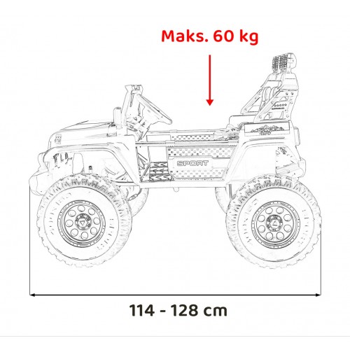 Extreme Sport 4x4 Vehicle Variable Size Red