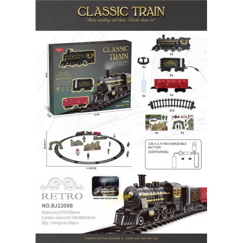 Retro Train with Smoke Function + Accessories