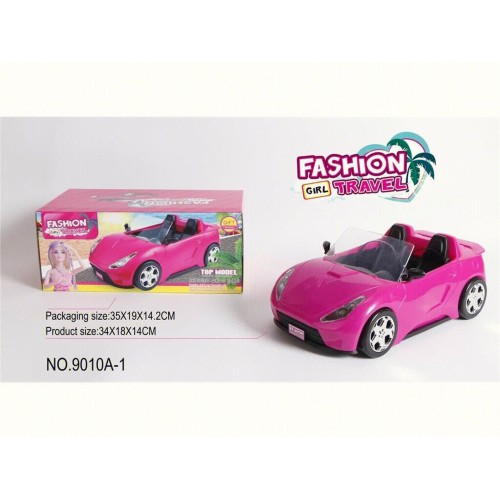 Pink Convertible Doll Car