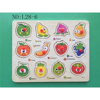 Wooden Board for Learning Fruits