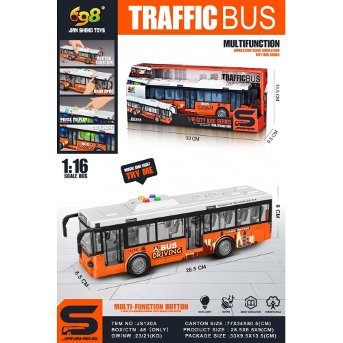 Bus with Opening Doors with Lights and Sounds Function