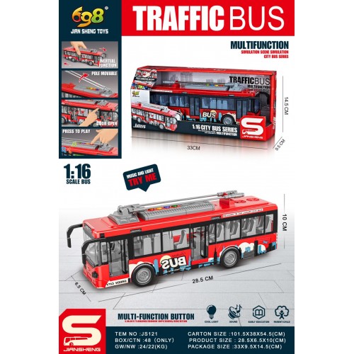 City Bus Red 1:16