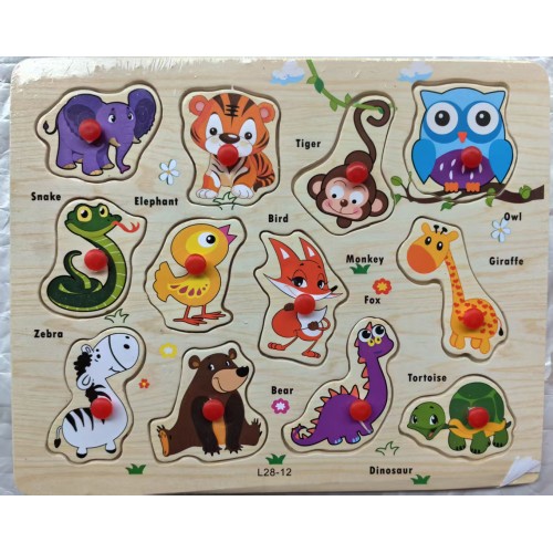 Wooden Educational Board Animals
