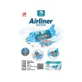 AIRLINER Blue Airplane with Lights and Sound Function + Accessories