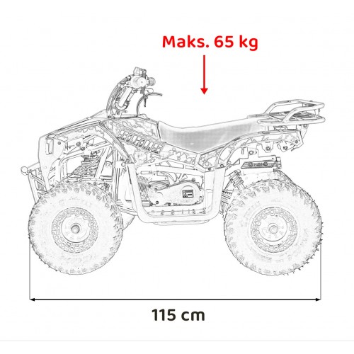 49CC SIRIUS Black Petrol Quad Bike