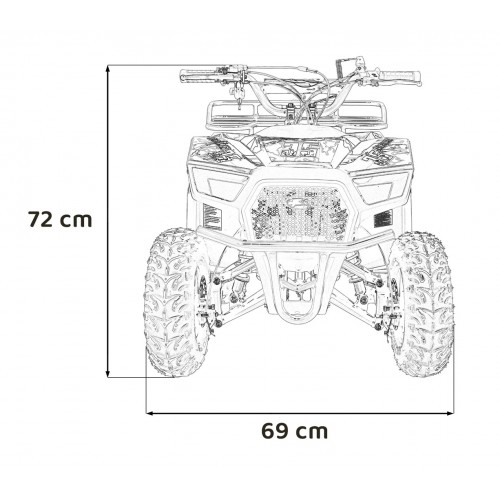 49CC SIRIUS Black Petrol Quad Bike