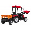 MEGA Tractor D68 Vehicle With Trailer Red