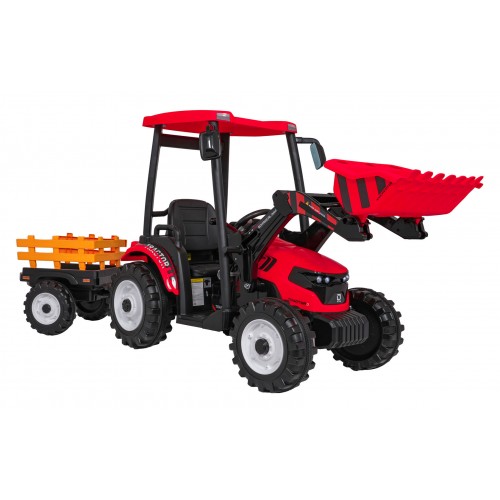 MEGA Tractor D68 Vehicle With Trailer Red