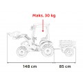 MEGA Tractor D68 Vehicle With Trailer Red
