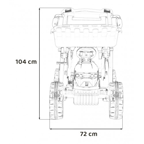 MEGA Tractor D68 Vehicle With Trailer Red
