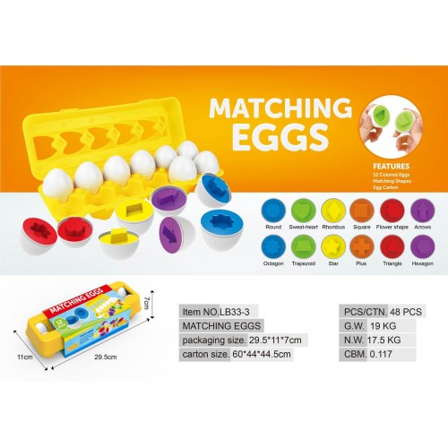 Match Shapes and Colors Egg Set