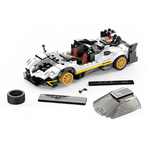 Car 1:28 Pagani Zonda R Blocks White RASTAR