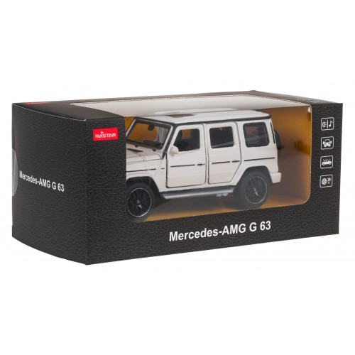 Metal Car 1/32 Mercedes-Benz AMG G63 with Sound White RASTAR