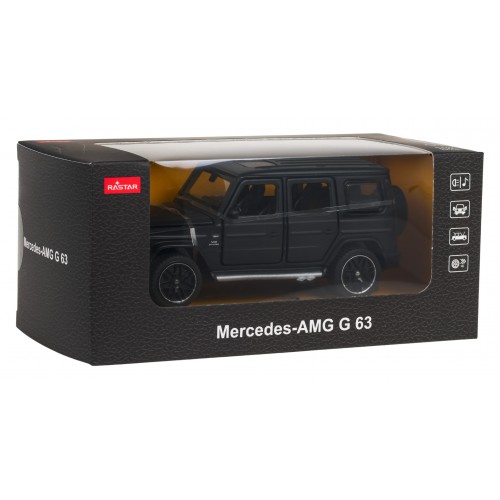 Metal Car 1/32 Mercedes-Benz AMG G63 with Sound Black RASTAR
