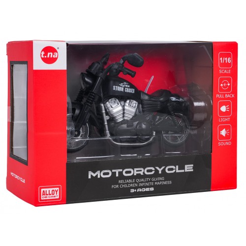 Metal Motorcycle Black with Lights and Sound Function
