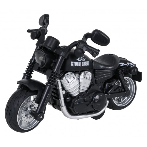 Metal Motorcycle Black with Lights and Sound Function