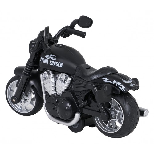Metal Motorcycle Black with Lights and Sound Function