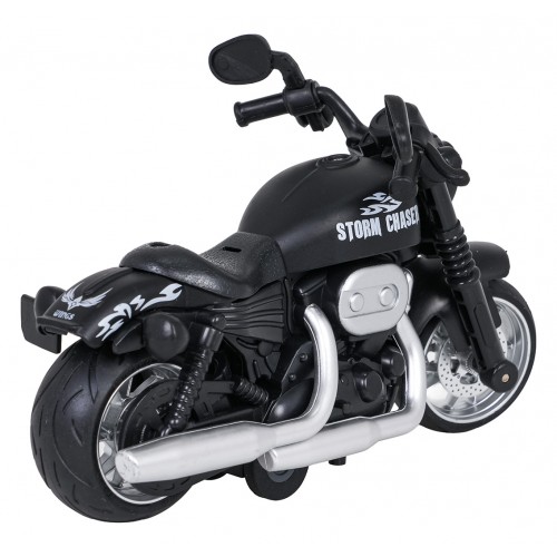 Metal Motorcycle Black with Lights and Sound Function