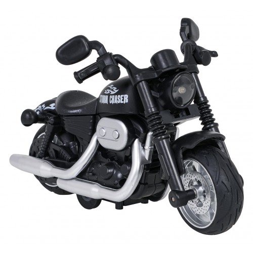 Metal Motorcycle Black with Lights and Sound Function