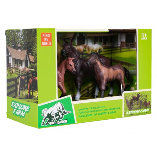 Set of Horse Figurines for Play
