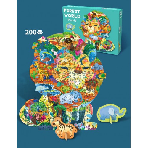 Puzzle Set 200pcs Safari