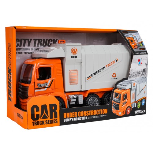Garbage Truck with Lights and Sounds Orange