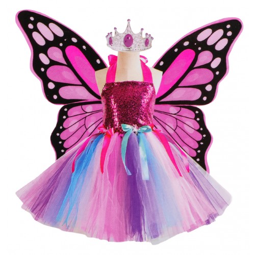 Butterfly Wings Set + Rainbow Dress