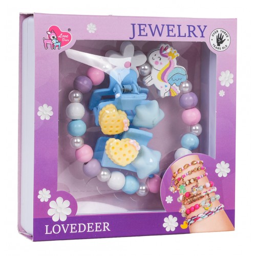 White Flower Unicorn Jewelry Set