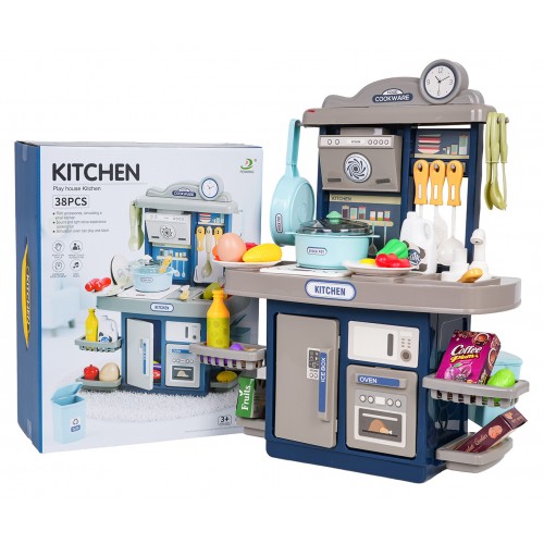 Blue Kitchen with Light and Sound Function + Accessories