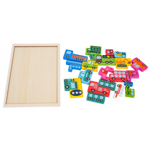 Wooden Vehicles Jigsaw Puzzle Set
