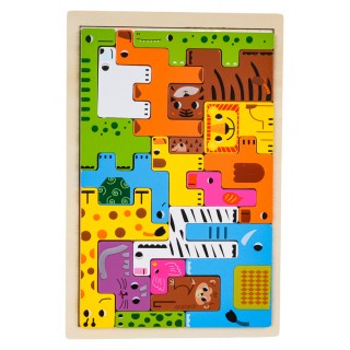 Wooden Animal Puzzle Set