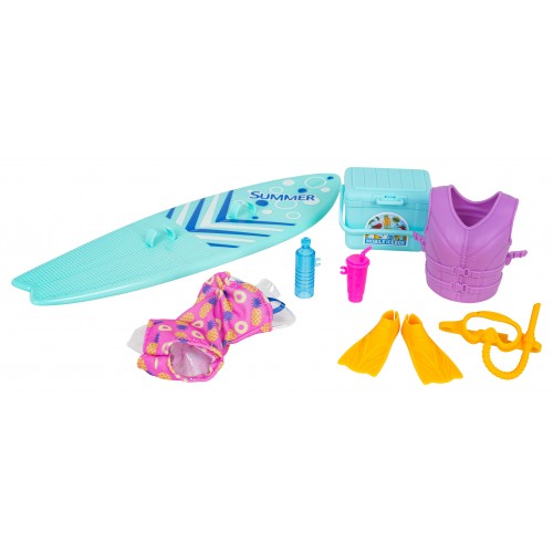 Doll Set, Family on Vacation + Accessories