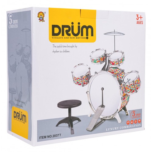 Colourful Drum Set + Chair