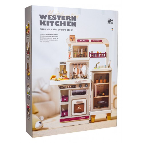 MEGA Kitchen with Light, Sound and Steam Function + Accessories Beige