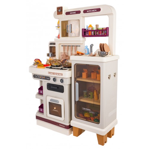 MEGA Kitchen with Light, Sound and Steam Function + Accessories Beige