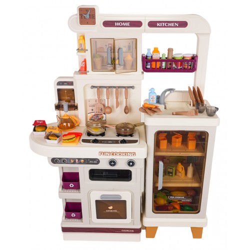 MEGA Kitchen with Light, Sound and Steam Function + Accessories Beige