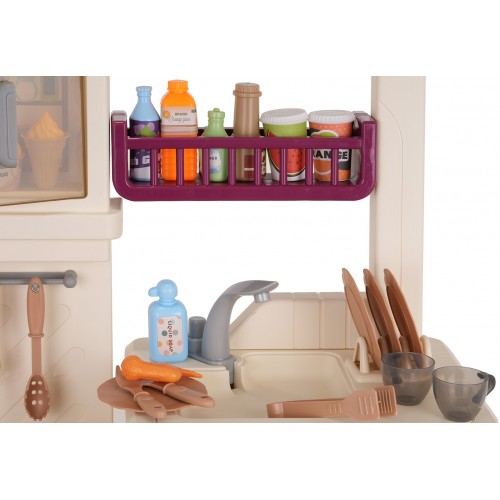 MEGA Kitchen with Light, Sound and Steam Function + Accessories Beige