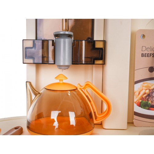 MEGA Kitchen with Light, Sound and Steam Function + Accessories Beige