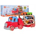 Wooden Tow Truck + Cars