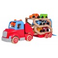 Wooden Tow Truck + Cars