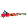 Wooden Tow Truck + Cars