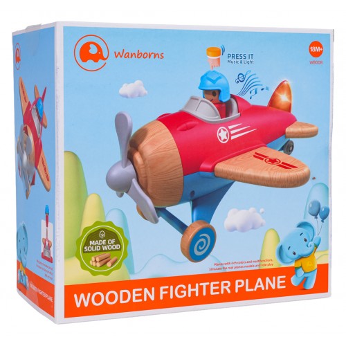 Wooden Airplane Red