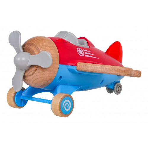 Wooden Airplane Red