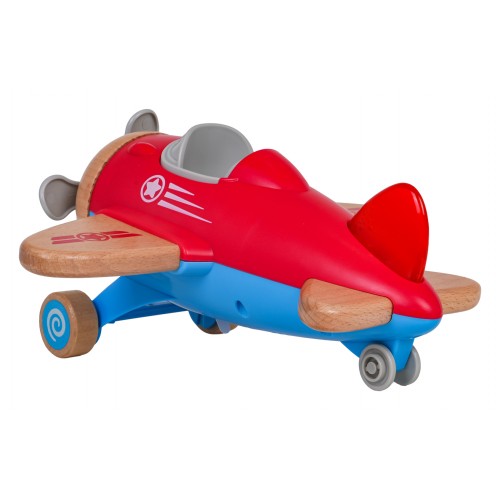 Wooden Airplane Red